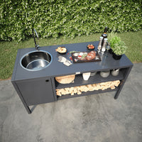 UMAMI moduuli 3 ulkokäyttöön keittiö pesualtaalla