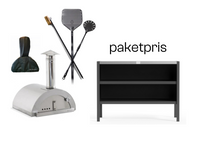 Nonno Peppe ved + tarvikkeet + Umami moduuli 2, musta / ruostumaton