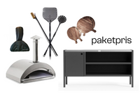 Pizzaiolo-puu + tarvikkeet + Umami-moduuli 3, musta / ruostumaton