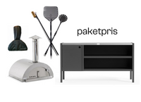 Nonno Peppe ved + tarvikkeet + Umami moduuli 3, musta / ruostumaton