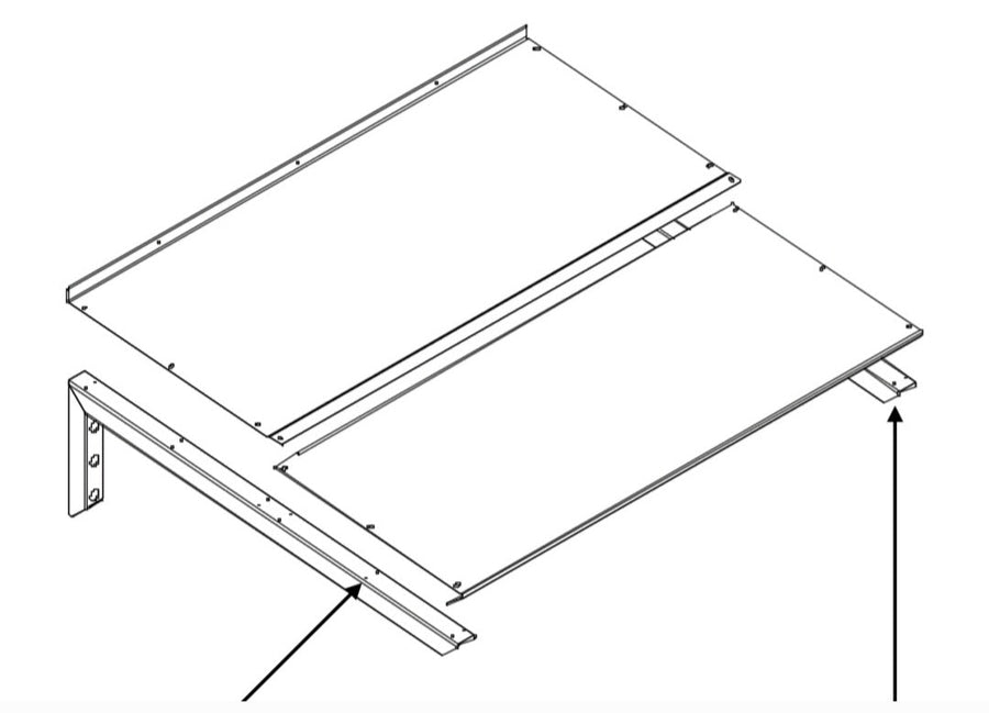 MODERN sisäänkäyntikatoksen, L100 x D85 x H27,5 cm, musta