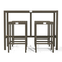 UMAMI baaripöytä 123 cm ja 4 baarituolia, beige