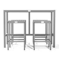 UMAMI baaripöytä 123 cm neljällä baarituolilla, valkoinen