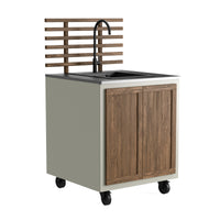 Gastro ulkokeittiön allasmoduuli ritiläselkänojalla