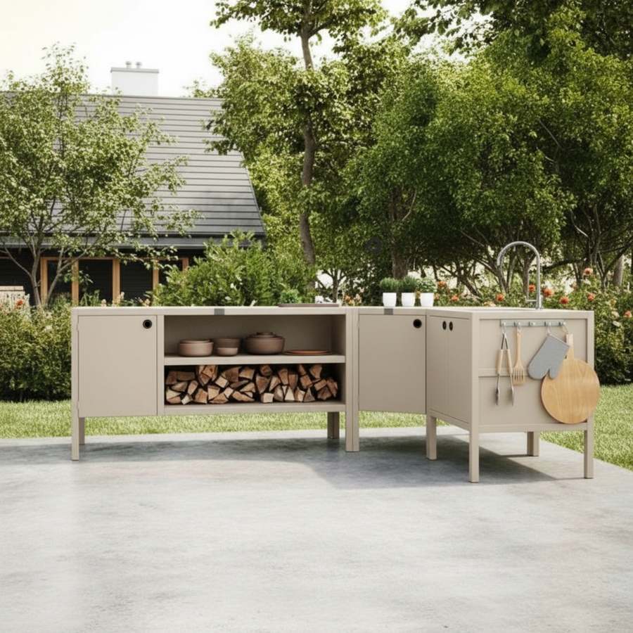 UMAMI ulkokokkipaketti, pesumoduuli, kulmamoduuli, moduuli 3, beige