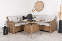 Watford kulmasohva sohvapöydällä - luonnonvärinen / beige