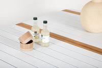 Togo ruokapöytä 150*90 - valkoinen / tiikki