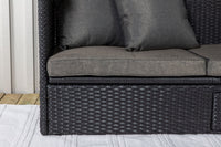 Nopy aurinkosänky katolla - musta / harmaa