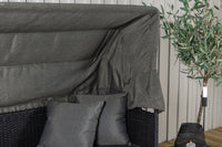 Nopy aurinkosänky katolla - musta / harmaa