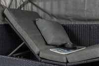 Nopy aurinkosänky katolla - musta / harmaa