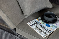 Nopy aurinkosänky katolla - musta / harmaa