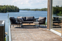 Andorra-sohvasetti sohvapöydällä - musta / harmaa