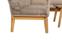 Chania kulmasohva sohvapöydällä - latte / akasia