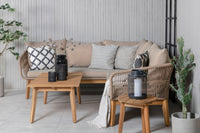 Chania kulmasohva sohvapöydällä - latte / akasia