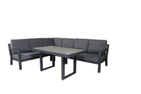 Barcelona kulmasohva sohvapöydällä - musta