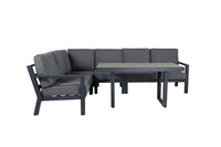 Barcelona kulmasohva sohvapöydällä - musta