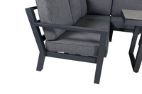 Barcelona kulmasohva sohvapöydällä - musta