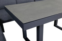 Barcelona kulmasohva sohvapöydällä - musta