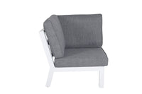 Barcelona kulmasohva sohvapöydällä - valkoinen