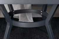 Virya kulmasohva inkl. sohvapöytä (3+2+1) musta alumiini / harmaa naru / harmaat tyynyt