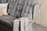 Washington kulmasohva sohvapöydällä - harmaa / harmaa