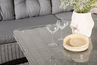 Washington kulmasohva sohvapöydällä - harmaa / harmaa