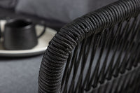 Chania kulmasohva sohvapöydällä - musta / akasia