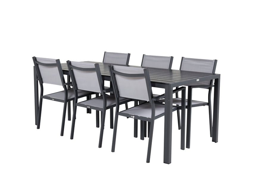 Break suorakulmainen ruokailuryhmä Copacabana-tuoleilla