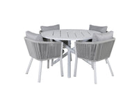 Ruokailuryhmä Alma Virya-tuoleilla 