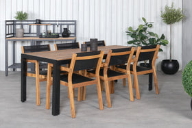 Bois suorakaiteen muotoinen ruokailuryhmä 