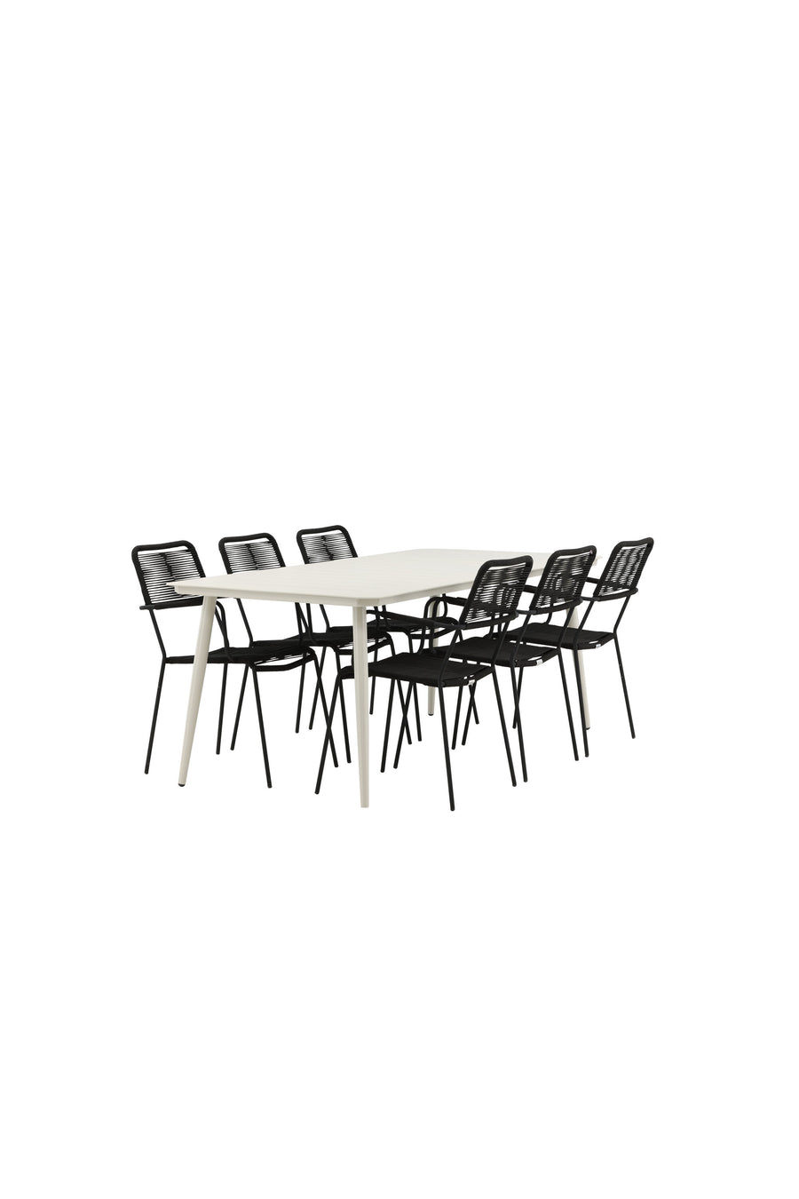 Lina suorakulmainen ruokailuryhmä 