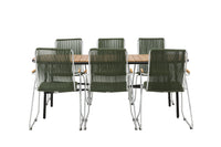 Holmbeck suorakaiteen muotoinen ruokailuryhmä 