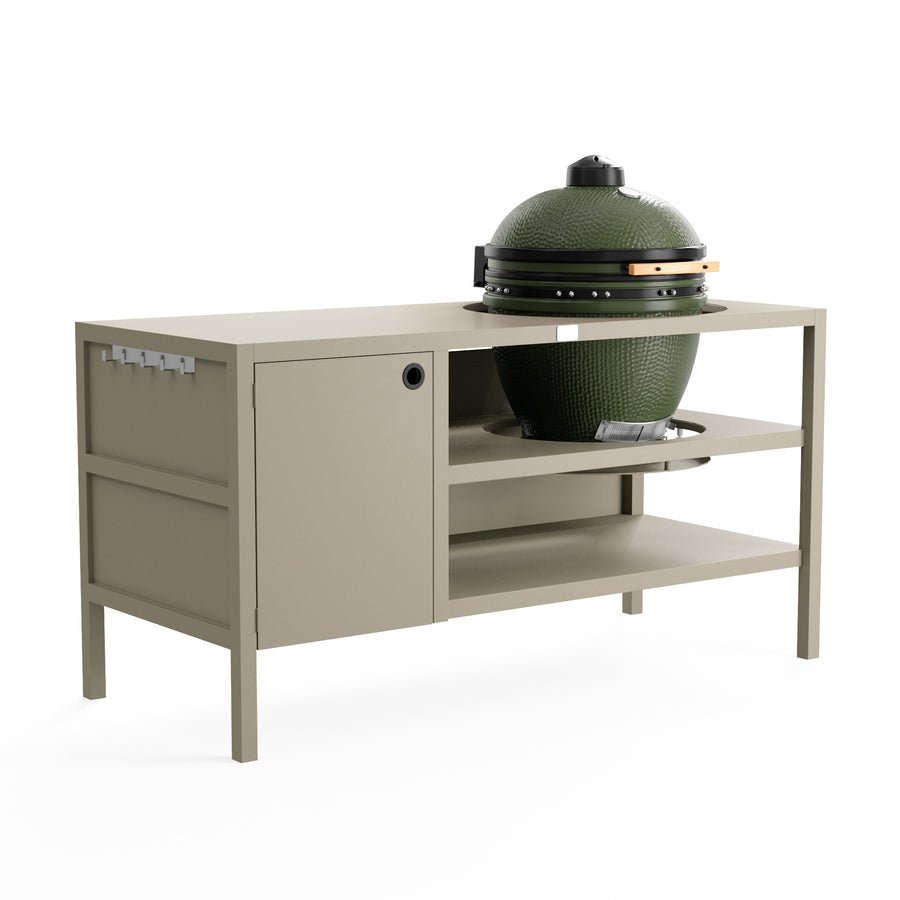 UMAMI Ulkokeittiö Moduuli 3 kamadolle + Kamado SUMO Midi, beige/vihreä