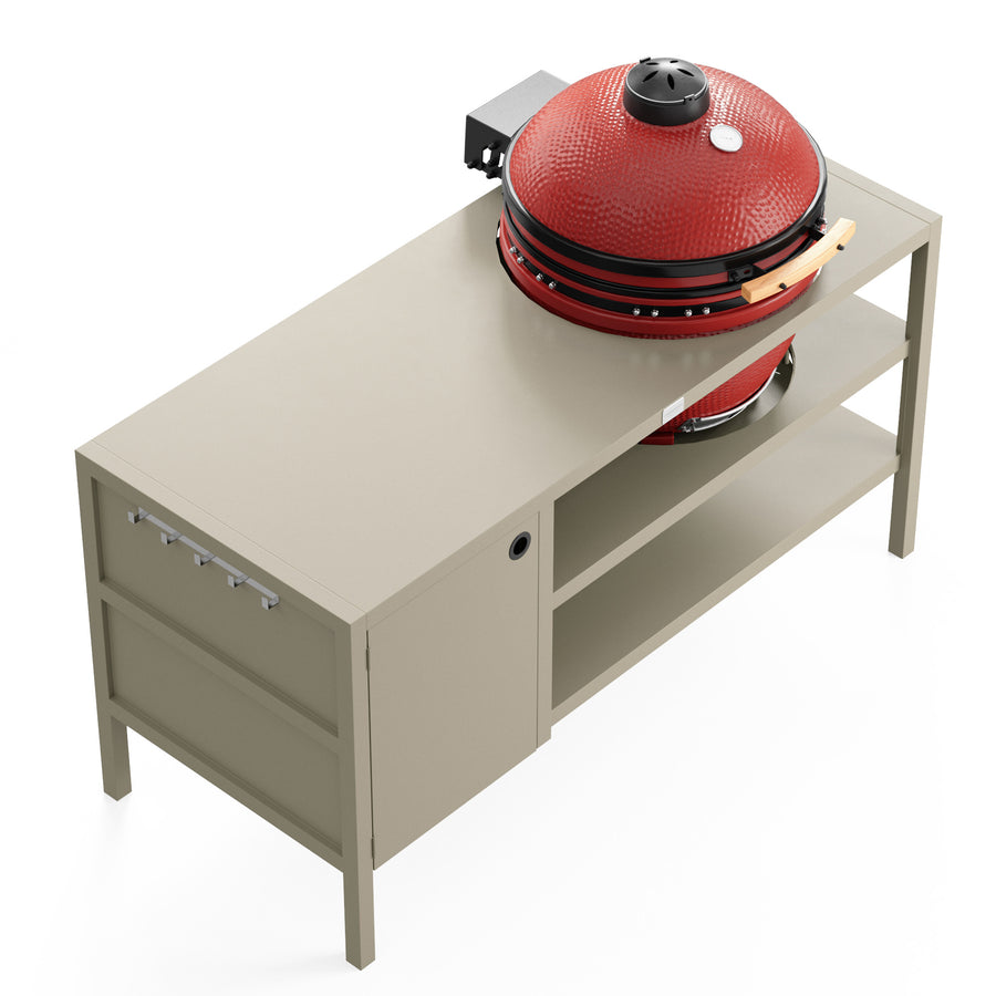 UMAMI Ulkokeittiö Moduuli 3 kamadolle + Kamado BONO Limited, beige / punainen