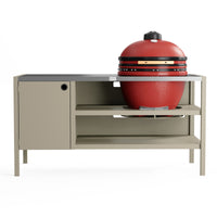 UMAMI Ulkokeittiö Moduuli 3 kamadolle + Kamado BONO Limited, beige / ruostumaton / punainen