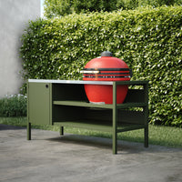 UMAMI Ulkokeittiö Moduuli 3 kamadolle + Kamado BONO Limited, vihreä / ruostumaton / punainen