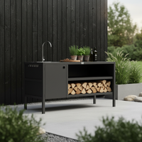 UMAMI moduuli 3 ulkokäyttöön keittiö pesualtaalla