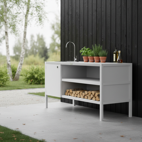 UMAMI moduuli 3 ulkokäyttöön keittiö pesualtaalla