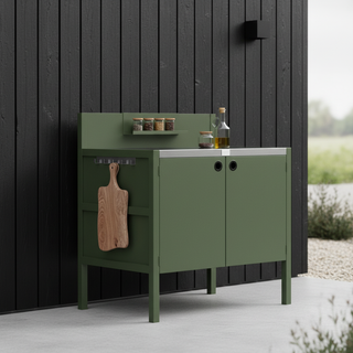 Erikoishinta UMAMI ulkokeittiö moduuli 1 + 2, sisältää suojapeitteen, vihreä / ruostumaton