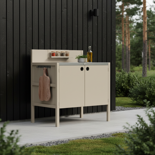 Erikoishinta UMAMI ulkokokkausmoduuli 1 + 2, mukaan lukien suojapeite, beige / ruostumaton teräs