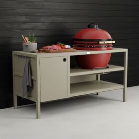 UMAMI Ulkokeittiö Moduuli 3 kamadolle + Kamado BONO Limited, beige / punainen