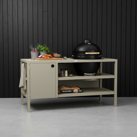 UMAMI Ulkokokkausmoduuli 3 kamadolle + Kamado SUMO Midi, beige / musta