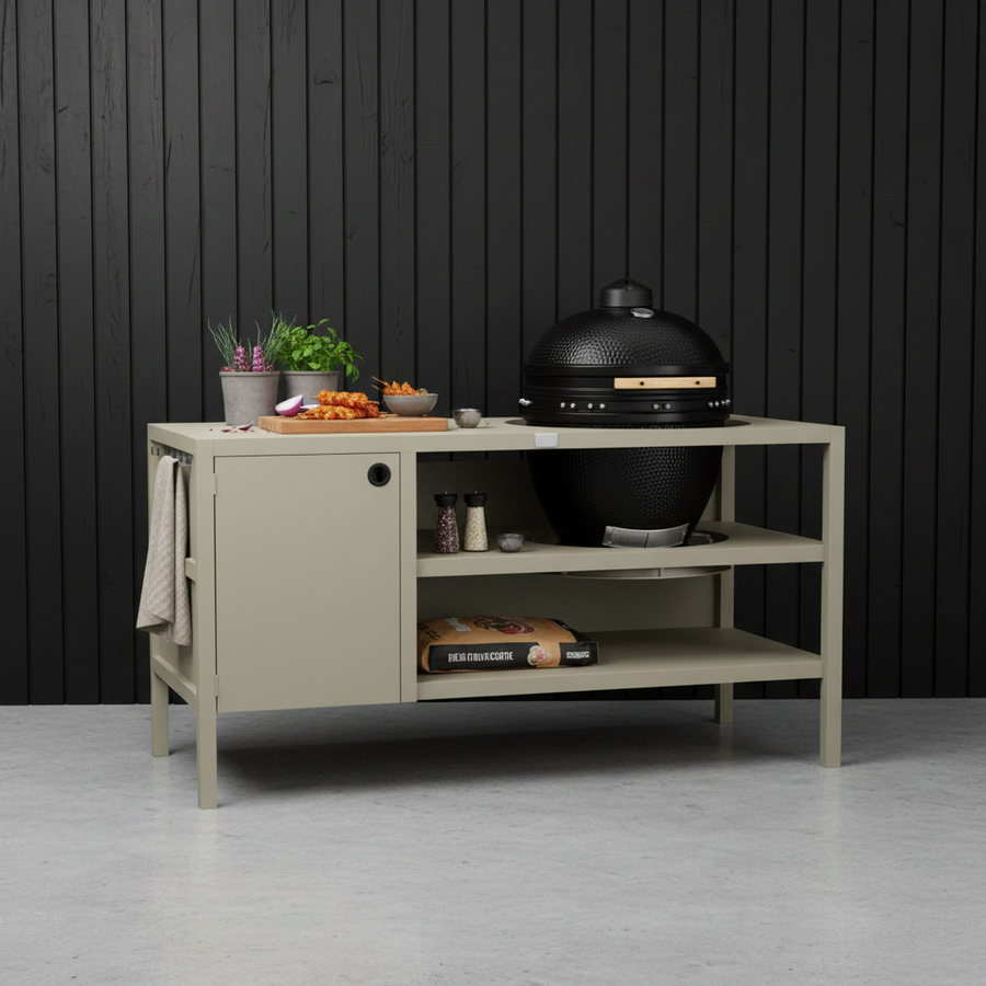 UMAMI Ulkokokkausmoduuli 3 kamadolle + Kamado SUMO Midi, beige / musta