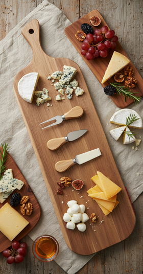 charcuterie/juustotarjotin, mukaan lukien 3 aterinta