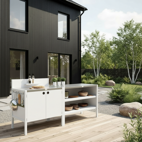 Erikoishinta UMAMI ulkokokkausmoduuli 1 + 2, mukaan lukien suojapeite, valkoinen / ruostumaton