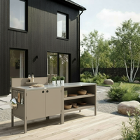 Erikoishinta UMAMI ulkokokkausmoduuli 1 + 2, mukaan lukien suojapeite, beige / ruostumaton teräs