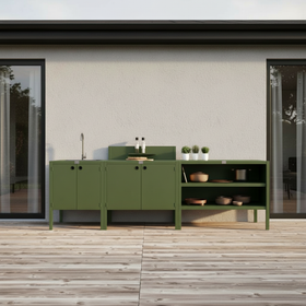 UMAMI ulkokeittiöpaketti, allasmoduuli, moduuli 1 ja moduuli 2, vihreä