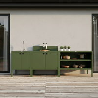 UMAMI ulkokeittiöpaketti, allasmoduuli, moduuli 1 ja moduuli 2, vihreä
