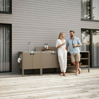 UMAMI ulkokokkipaketti, pesumoduuli, moduuli 1 ja moduuli 2, beige / ruostumaton