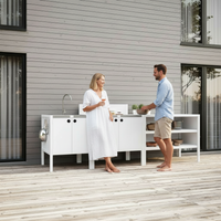 UMAMI ulkokokkipaketti, pesumoduuli, moduuli 1 ja moduuli 2, valkoinen / ruostumaton